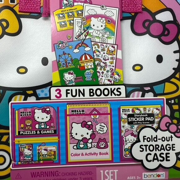 Bendon Hello Kitty Coloring And Activity Set Stickers Puzzles 3 Books  SB - Picture 5 of 8